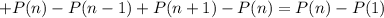 +P(n)-P(n-1)+P(n+1)-P(n)=P(n)-P(1)