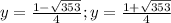 y= \frac{1- \sqrt{353} }{4} ; y= \frac{1+ \sqrt{353} }{4}