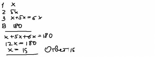 Завод изготовил за месяц 180 приборов трёх видов. приборов первого вида было в 5 раз меньше, чем вто