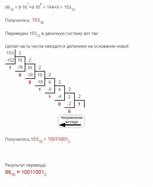 Переведите целое десятичное число 153 в двоичную систему счисления: а) делением на 2; б) по схеме n1