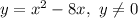 y=x^2-8x,\ y \neq 0