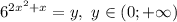 6^{2x^2+x}=y,\ y \in (0;+\infty)