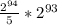 \frac{ 2^{94} }{5} * 2^{93}