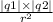 \frac{ |q1| \times |q2| }{ {r}^{2} }