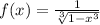 f(x)= \frac{1}{ \sqrt[3]{1-x^3} }