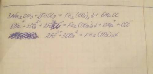 Na2co3 + fecl3= молекулярнлй и йоной