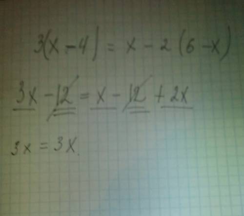 Докажи , что корнем уравнения является любое число : а) (-x)^2 = x^2 б) 3(x-4) = x -2 (6-x)