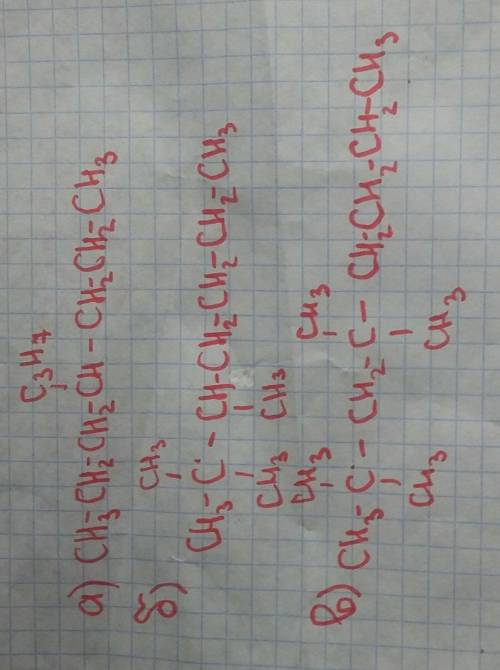 Составьте структурные формулы таких алканов: а)4-прополгептан б)2,2,3-триметилгептан в)2,2,4,4-тетра