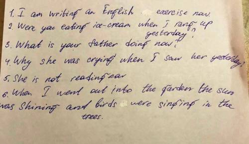 I( to write) an english exercise now . you (to eat ) ice-cream when irang you up yrsterday? wath you