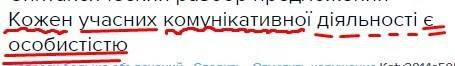 Синтаксический разбор предложения кожен учасних комунікативної діяльності є особистістю