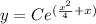 y=Ce^{(\frac{x^2}{4} +x)}