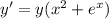 y'= y(x^2+e^x)