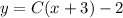 y=C(x+3)-2