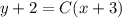 y+2=C(x+3)