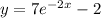 y =7e^{-2x}-2