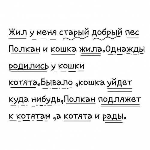 Жил у меня старый добрый пес полкан и кошка жила.однажды родились у кошки котята.бывало ,кошка уйдет