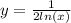 y = \frac{1}{2 ln(x) }