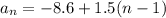 a_n=-8.6+1.5(n-1)