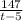 \frac{147}{t-5}