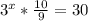 3^{x} * \frac{10}{9} = 30