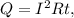 Q = I^2 R t,