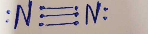 Рассмотрите образование ковалентной связи на примере молекулы азота. укажите, сколько связей асущест