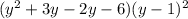 (y^2+3y-2y-6)(y-1)^2