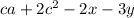 ca + 2 {c}^{2} - 2x - 3y