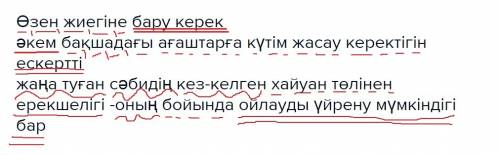 Өзен жиегіне бару керек әкем бақшадағы ағаштарға күтім жасау керектігін ескертті жаңа туған сәбидің