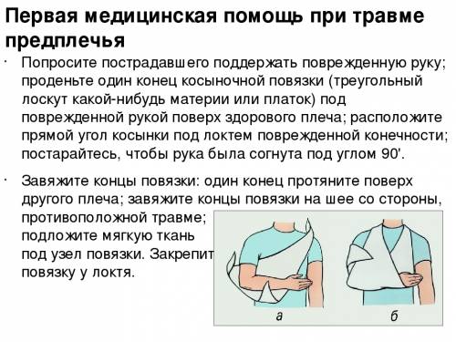 Общие правила оказания первой доврачебной медицинской при травме предплечья и голеностопного сустава