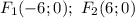 F_1(-6;0); \ F_2(6;0)