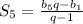 S_{5}= \frac{b_{5} q- b_{1} }{q-1}