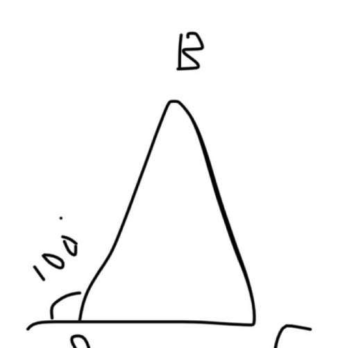 Внешний угол при основании равнобедренного треугольника равен 100°. найдите углы треугольника. дано,