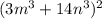 (3m^{3}+14n^{3})^{2}