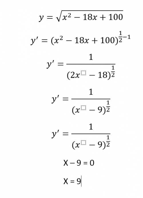 Вкакой точке функция принимает наименьшее значение y=