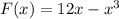 F(x) = 12x - x^3