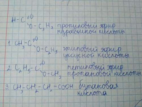 20 составьте изомеры муравьинопропилового !