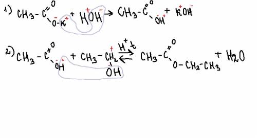 Здійснити перетворення: калій етаноат< —етанова кислота—> етилетаноат
