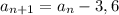 a_{n+1}=a_{n}-3,6