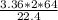 \frac{3.36*2*64}{22.4}