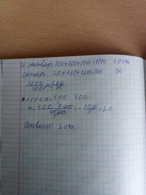 Смешали три раствора сиропа. в первом растворе массой 200г содержится 10% сахара . во втором раствор