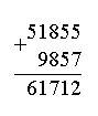 Решить в столбик (51855+9857): 532: 58: 2×10000-9999