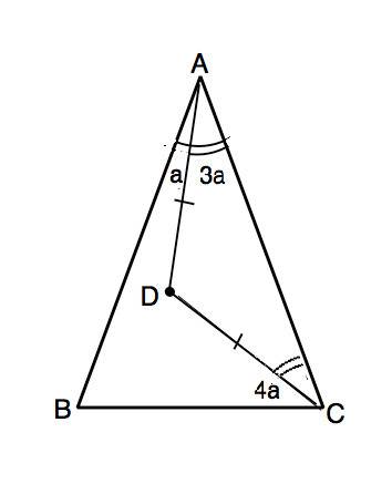 Внутри равнобедренного треугольника авс с основанием вс отмечены точка d так , что аd=dc. известно,