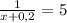 \frac{1}{x+0,2}=5