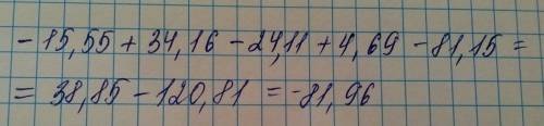 Определи значение выражения: −15,55−(−34,16)−(+24,11)−(−4,69)+(−81,15)