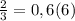 \frac{2}{3}=0,6(6)