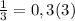 \frac{1}{3}=0,3(3)