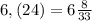 6,(24)=6 \frac{8}{33}