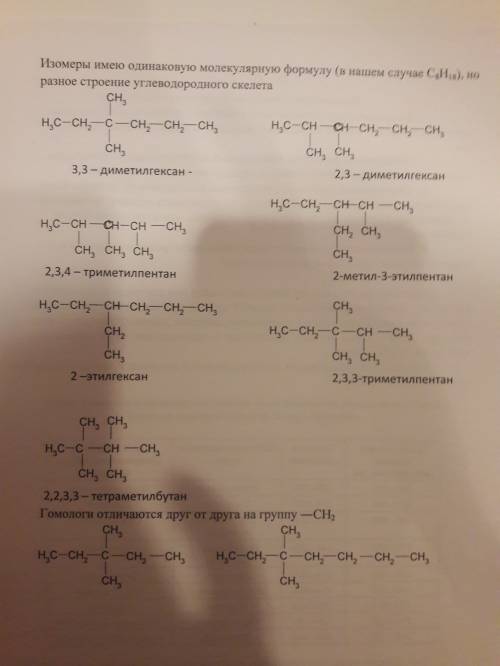 Написать все возможные изомеры, дать им название. написать формулы двух ближайших гомологов. исходно