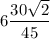 6\dfrac{30\sqrt2}{45}